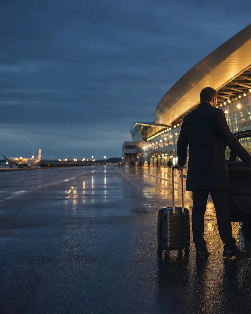 Privé luchthavenvervoer deur tot terminal